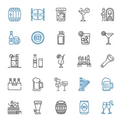 beer icons set