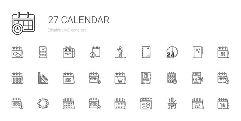 calendar icons set