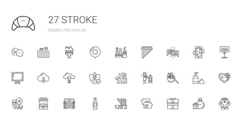Fototapeta na wymiar stroke icons set