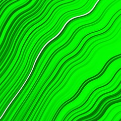 Light Green vector backdrop with curves. Abstract illustration with bandy gradient lines. Best design for your ad, poster, banner.