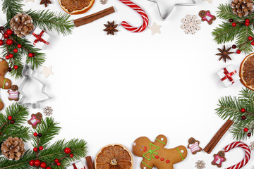 Christmas background with decorations