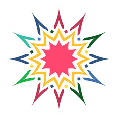 Abstract color decorative element for design.