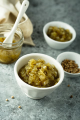 Homemade cucumber pickle or relish