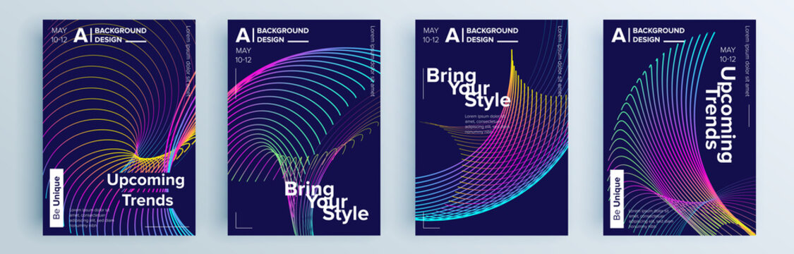 Modern abstract covers set, minimal covers design. Colorful geometric background, vector illustration.