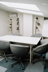 Modern Interior of Meeting Room on Attic Floor