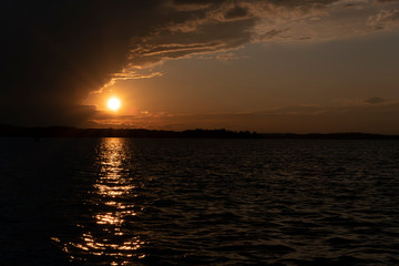 Fototapeta na wymiar Lake Mendota sunset Madison USA