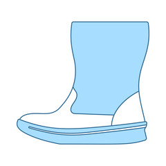 Woman Fluffy Boot Icon