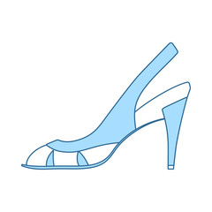 Woman Heeled Sandal Icon