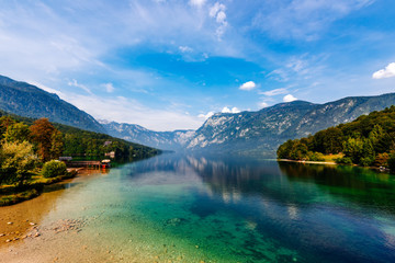 Lake Bohinj summer landscape