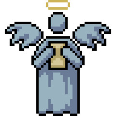 Obraz premium vector pixel art angel