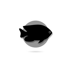 Fish icon isolated on white background