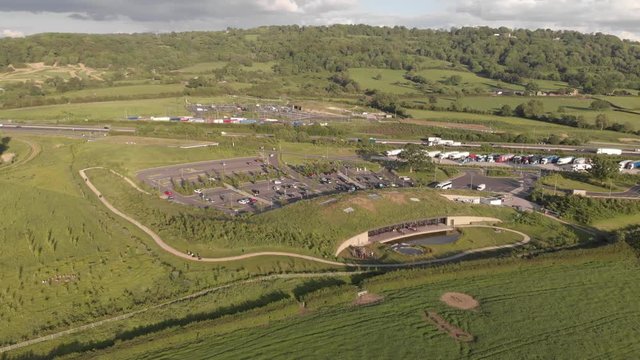 Gloucester Service Station M5 Aerial Panning Right 4K Cine D