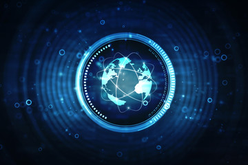 2d rendering abstract world concept