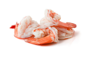 Obraz na płótnie Canvas Shrimps isolated on a white background with clipping path