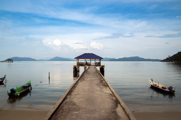 Blue Jetty, Teluk Dalam, Pangkor Island, Perak, Malaysia 