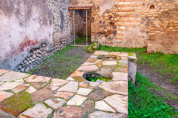 Pompeii, the best preserved archaeological site in the world, Italy. Home interior