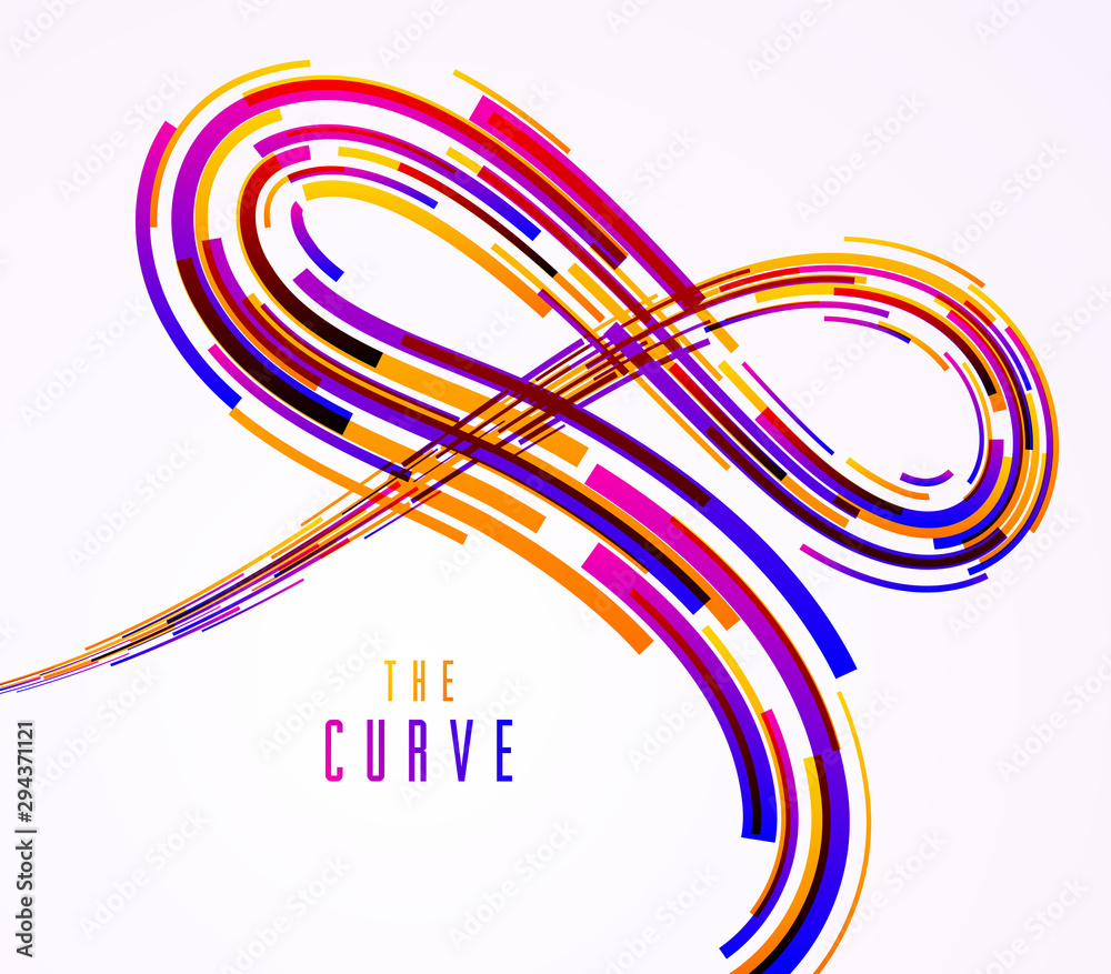 Poster 3d abstract dynamic lines in motion vector background, technology or science theme abstraction desig