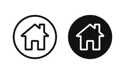 Home vector icon. House, real estate, residential symbol. Web home interface sign isolated on white background.