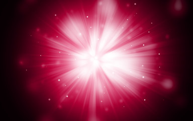 Fototapeta premium Dark Pink sparkle rays with bokeh abstract elegant background. Dust sparks background.