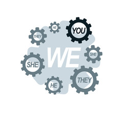 Social Relations conceptual logo, unique vector symbol. Society and Person, social interaction.