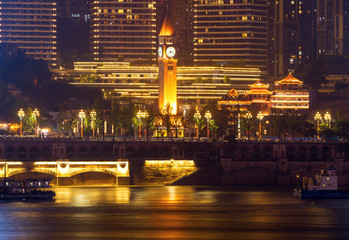 At night, the beautiful city scenery is in China.