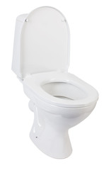 New toilet bowl on a white background, isolated