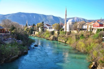 Fototapeta na wymiar view of old town in bosnia