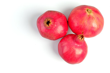 Fruit pomegranates isolated on white background ready to use in designs