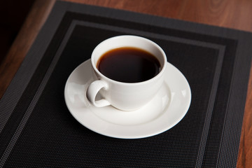 coffee on white cup on table