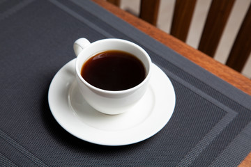 coffee on white cup on table