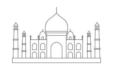 Taj mahal icon agra india