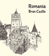 Obraz premium Medieval Bran Castle in Transylvania