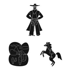 Isolated object of danger and culture sign. Collection of danger and west stock vector illustration.