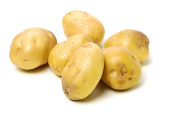 New potato isolated on white background 