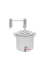 Modern device for the production of moonshine at home, isolated on a white background