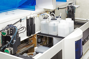 A modern automated analyzer for medical  tests.