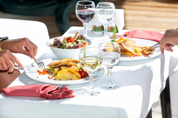 table set for dinner