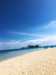 Paradise - beach on San Blas Islands, Archipelago in Panama.