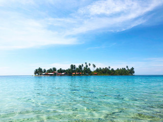 Paradise - beach on San Blas Islands, Archipelago in Panama.