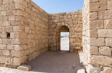 A passage  in the ruins of a city wall of the Nabataean city of Avdat, located on the incense road in the Judean desert in Israel. It is included in the UNESCO World Heritage List.