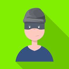 Vector design of thief and burglar logo. Collection of thief and hacker stock vector illustration.