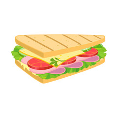 Vector illustration of bread and burger sign. Graphic of bread and food stock vector illustration.