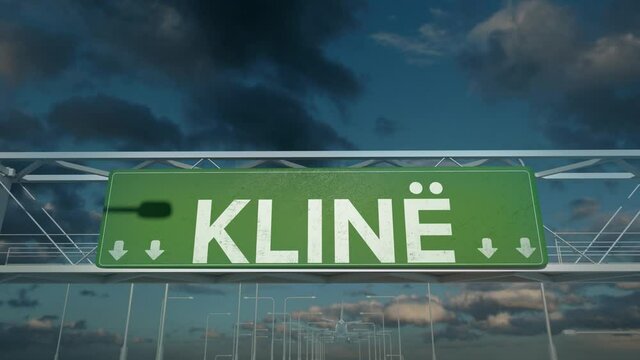 the plane landing in Kline kosovo