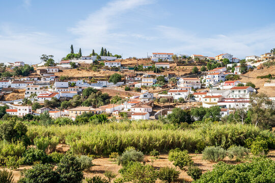 Traditional portuguese town of Odeleite, famous because of water dam, Algarve, Portugal