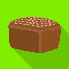 Vector design of bakery and natural sign. Set of bakery and business vector icon for stock.