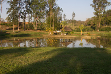 fountain in park