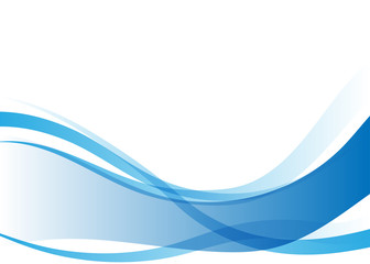 Overlapping blue curves on white background