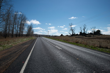 Desert highway in the Australia country site