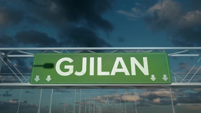 the plane landing in Gjilan kosovo
