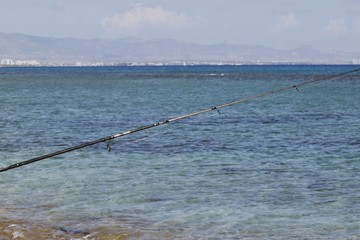 Obraz premium Fishing on the seaside, Spining, Cyprus
